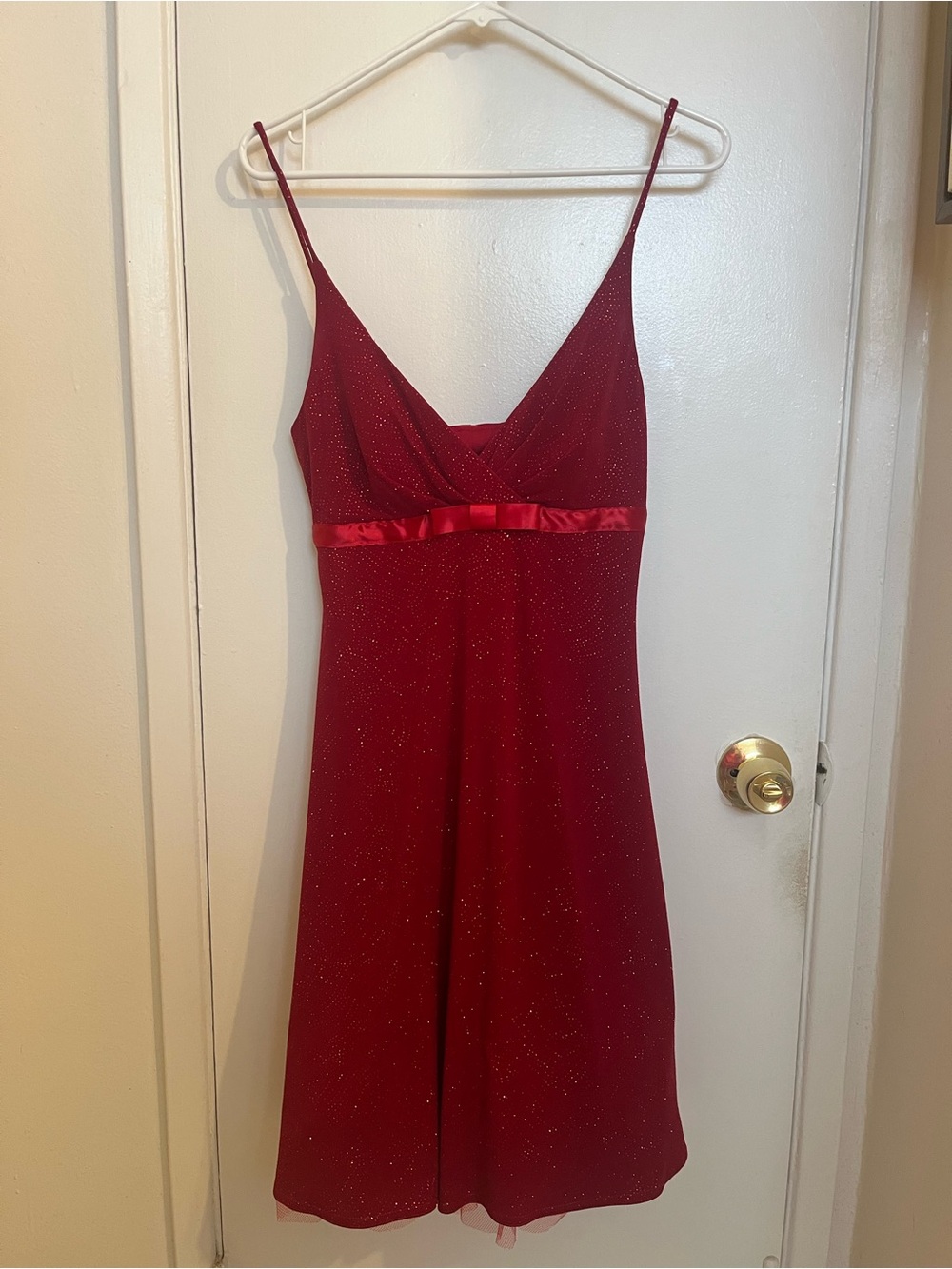 Vintage City Triangles Red Sparkle Dress